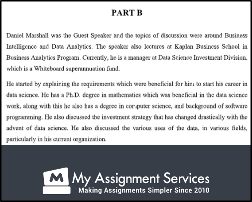 part b assessment