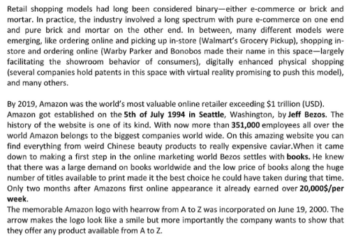 Amazon Case Study Solutions