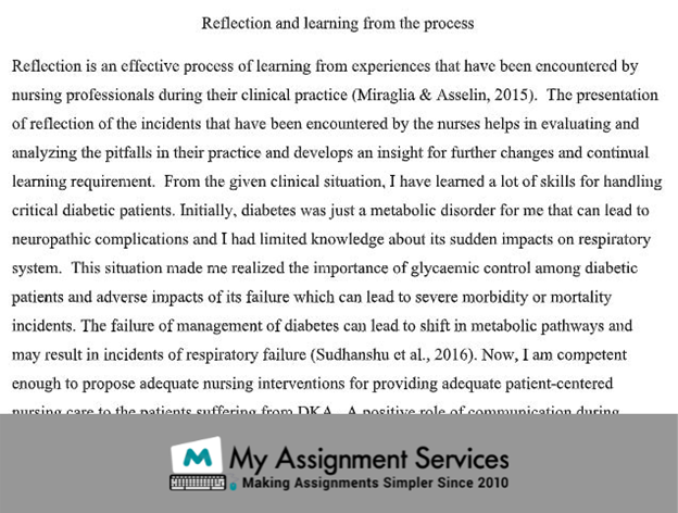 reflection and learning from the process
