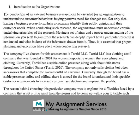report writing sample