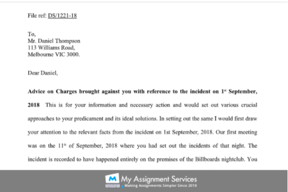 Advice on Charges