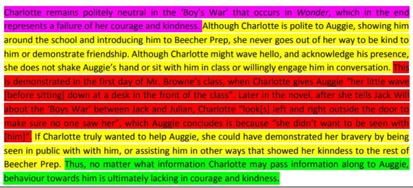 TEEL Paragraph sample