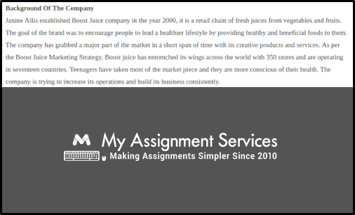 background of the company