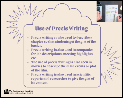 use of precis writing