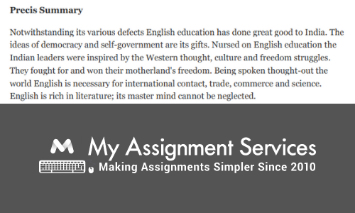 precis writing summary