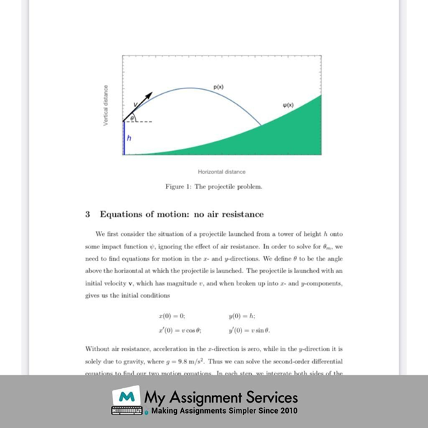 Projectile Motion Model sample