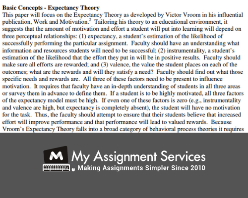 basic concepts expectancy theory