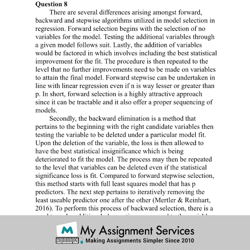 anova analysis assignment question