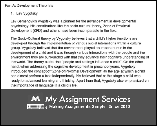 Part A Development Theorists