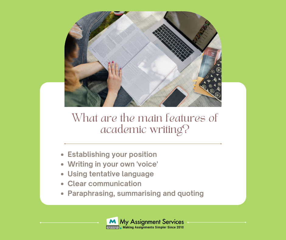 what are the main features of academic writing