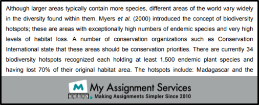 Flora and Fauna sample