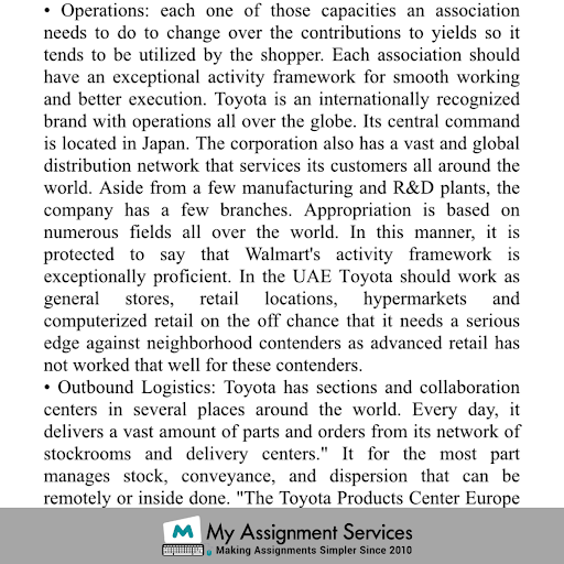 assignment topics on Toyota