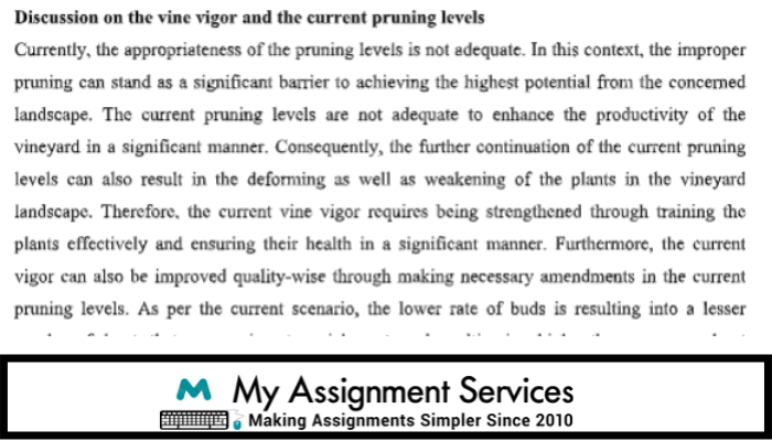 Assignment Sample of Viticulture and Oenology