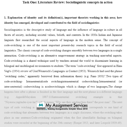 Samples of International Baccalaureate Assignment