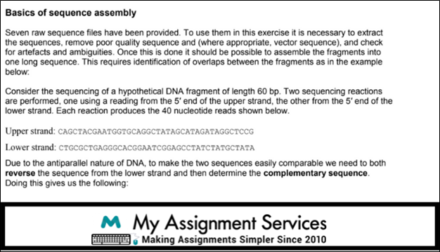Basic of Sequence assembly