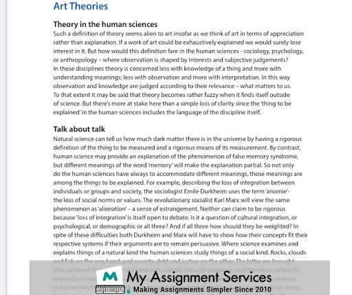 Visual culture assignment sample one