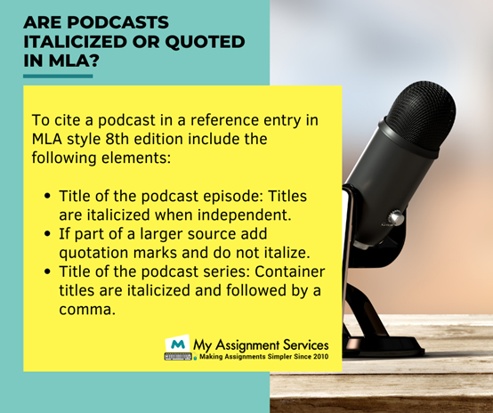 podcasts Italicized