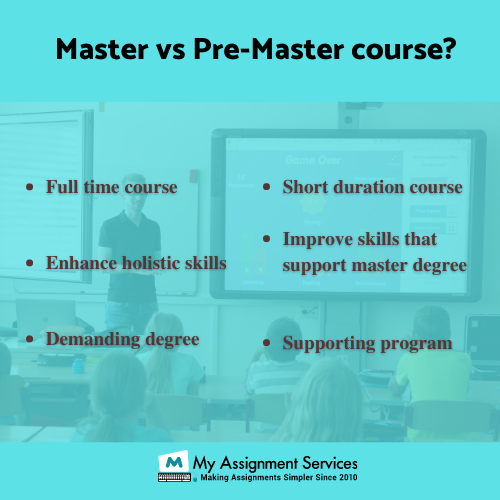 Master vs Pre Masters Cources
