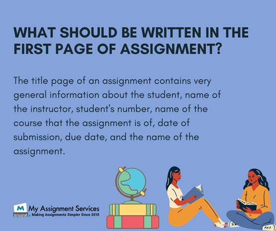 First Page of Assignment