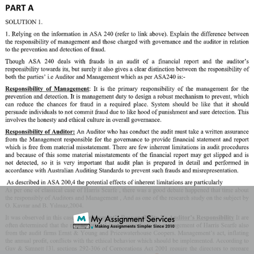 samples for auditing and ethical practice assignments at my assignment services