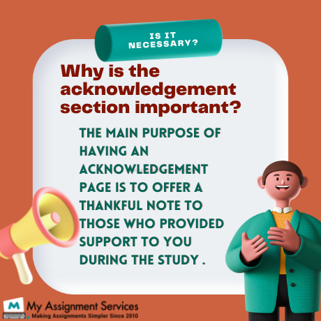 Important Acknowledgement Section