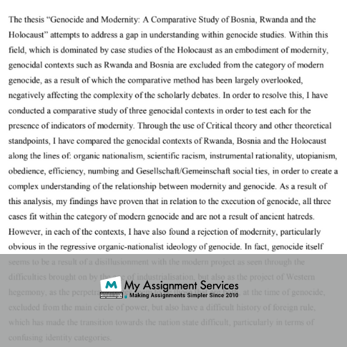 genocide and modernity