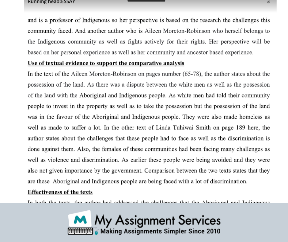 samples of essay prepared by experts