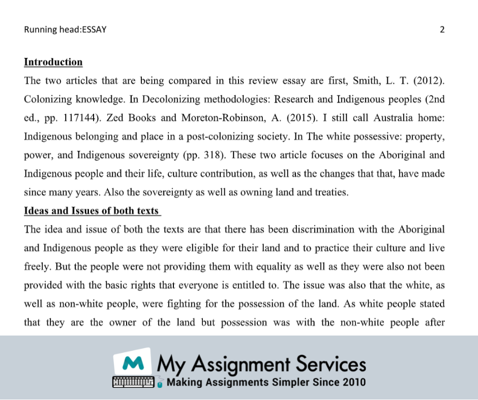 essay samples prepared by experts at my assignment services