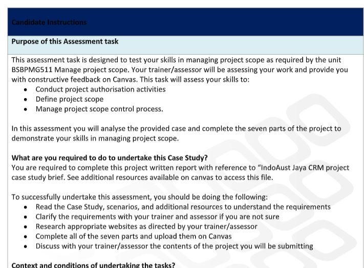 BSBPMG511 Assessment Answers samples