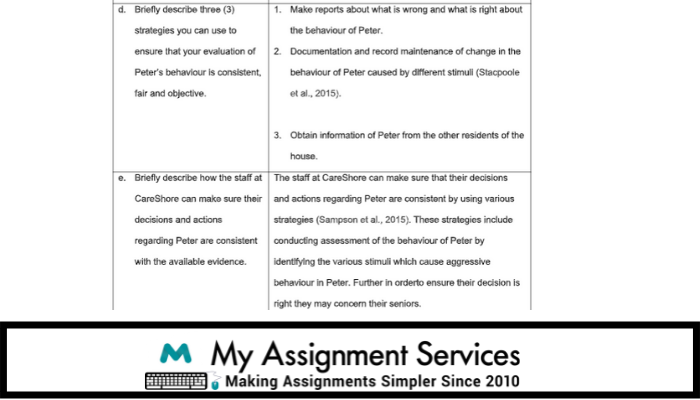 Individual Support assignment sample One