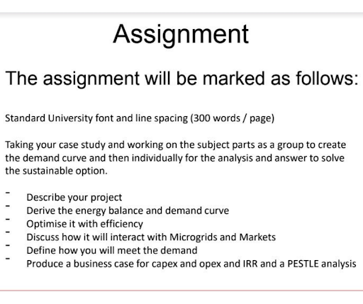 Sustainable Energy Assignment Sample