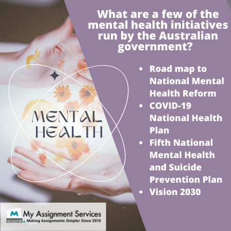 What are a few of the mental health initiatives run by the Australian government?