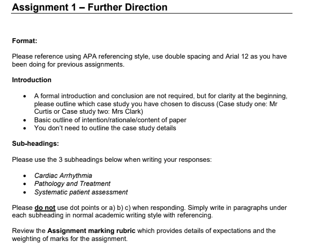 cardiac arrhythmia case study sample