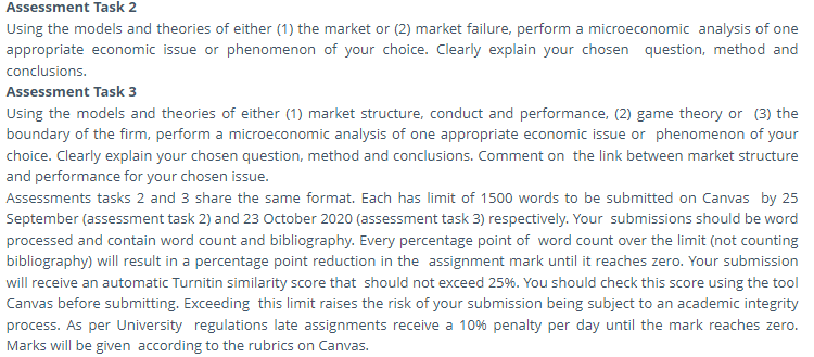 Samples of ECON 1020 Prices and Market Assignment