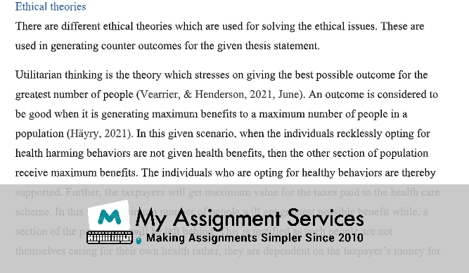 Example of Argumentative Essay at My Assignment Services