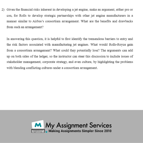 sample Of Rolls Royce case study