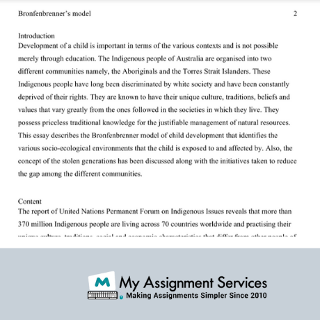 bronfenbrenner assignment example