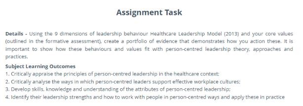 Person Centred Healthcare Sample