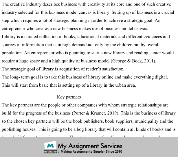 Creative Industries Assignment Example