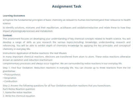 Biological Foundations Assessment samples