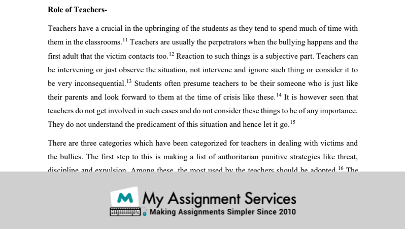samples of cyberbullying assignment