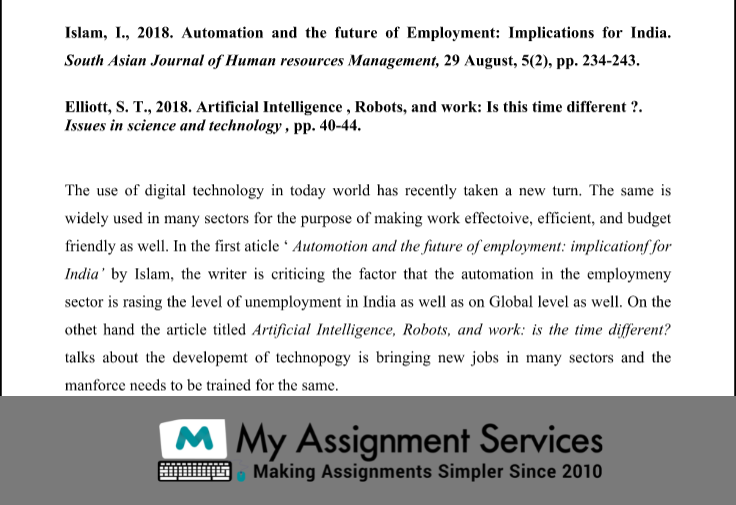 english assignment example