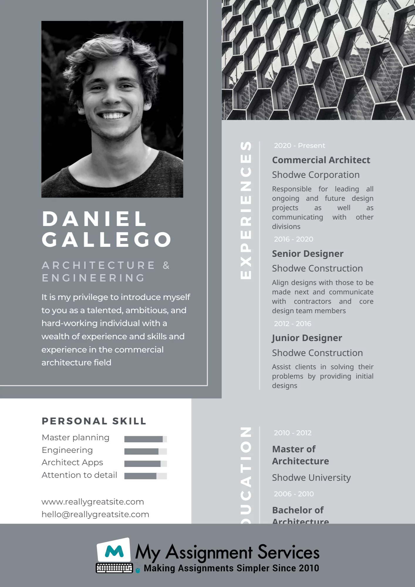 resume writing sample