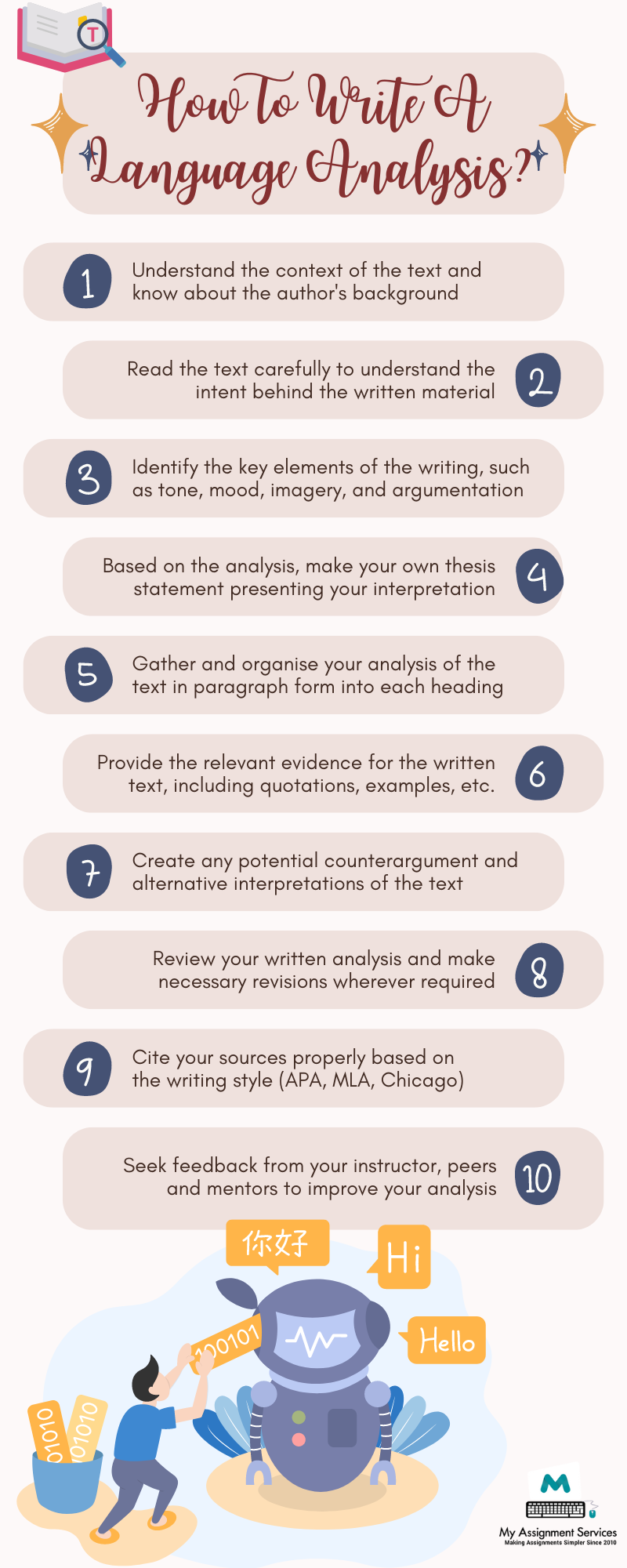 How to write a language Analysis