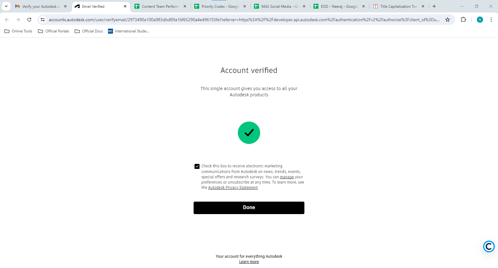 Account Verified