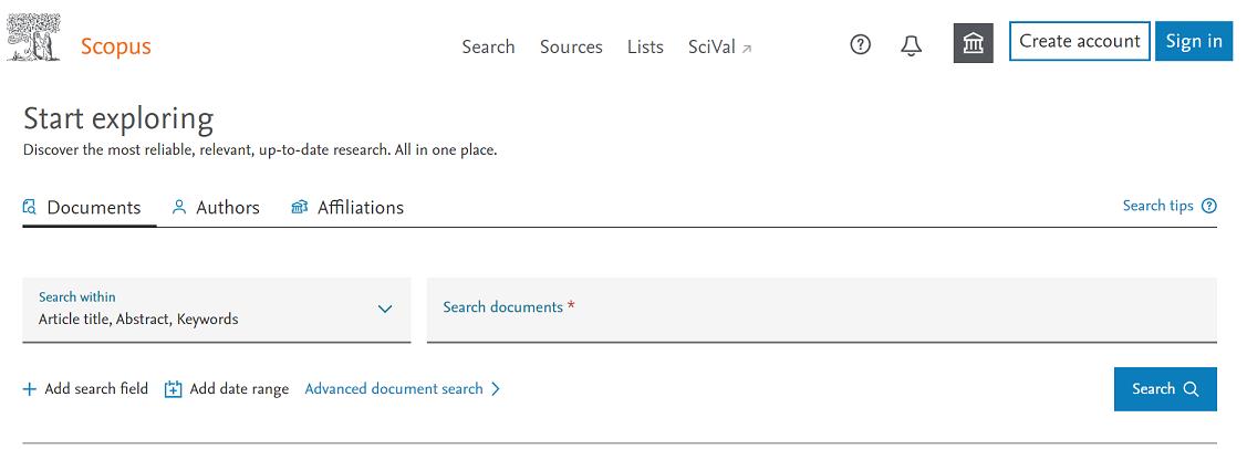 Accessing Scopus