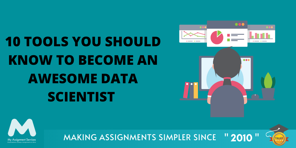 Popular tools used by data scientists for data analysis, visualization, and machine learning