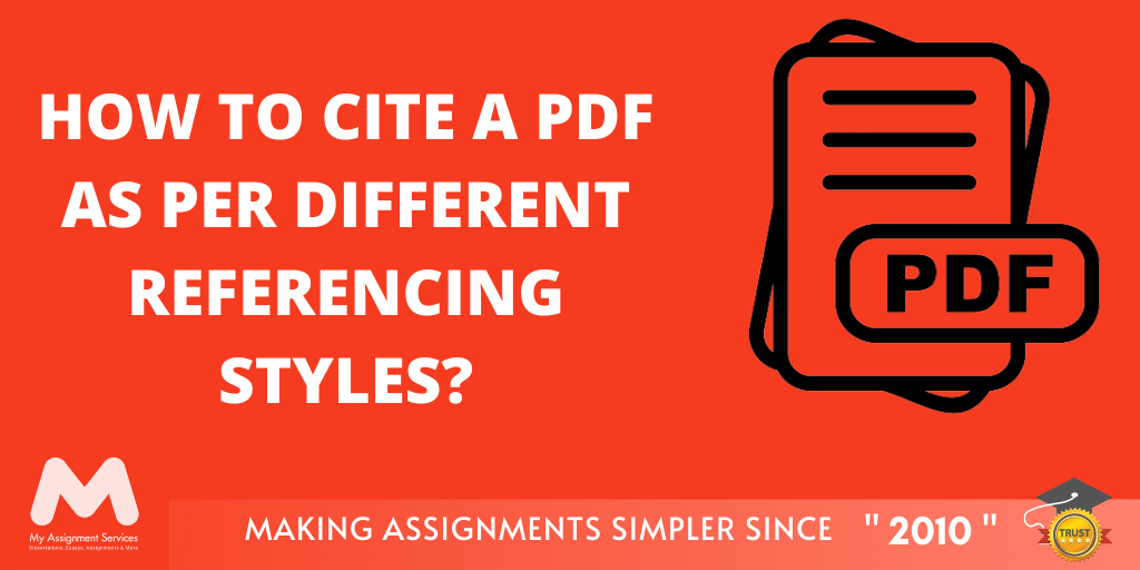 How to cite a pdf as per different referencing style?