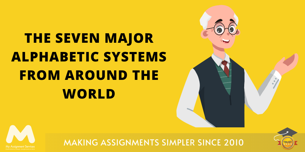 The Seven Major Alphabetic Systems from Around the World